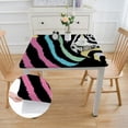 thumbnail image 2 of HAOXIT Square Tablecloth Table Cloth for Square or Square Table Wrinkle-Resistant Table Cover Waterproof Washable Tablecloth for Dining Kitchen Party 46*46, 2 of 8