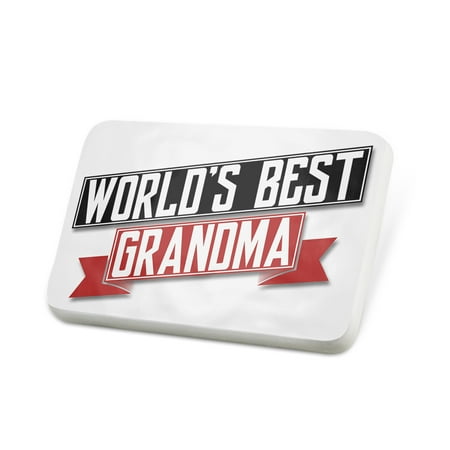 Porcelein Pin Worlds Best Grandma Lapel Badge – NEONBLOND
