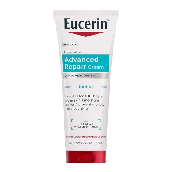 Eucerin Advanced Repair, Fragrance Free Body Cream, 8 oz Tube