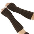 thumbnail image 2 of Gants d'Hiver Sans Doigts à Manches Tricotées pour Femmes, Doux et Chauds, 2 of 4