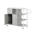 thumbnail image 6 of Pouseayar Kitch Storage Cabinet with Move Roller, Gray, 6 of 8