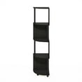 thumbnail image 5 of Furinno Econ 4-Tier Zigzag Corner Shelf Bookcase, Bookshelf, Espresso/Black, 5 of 6