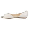 thumbnail image 2 of XYD Women's D'Orsay Open Peep Toe Shoes Cozy Wave Ballet Flats Lightweight Slip On Loafers Casual Dance for Lady Size 7 White, 2 of 4