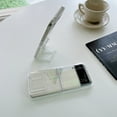 thumbnail image 3 of For Samsung Galaxy Z Flip3 5G Phone Case，Shockproof Luxury Clear PC Silm Cover，Invisible bracket Flip Case Cover, 3 of 5