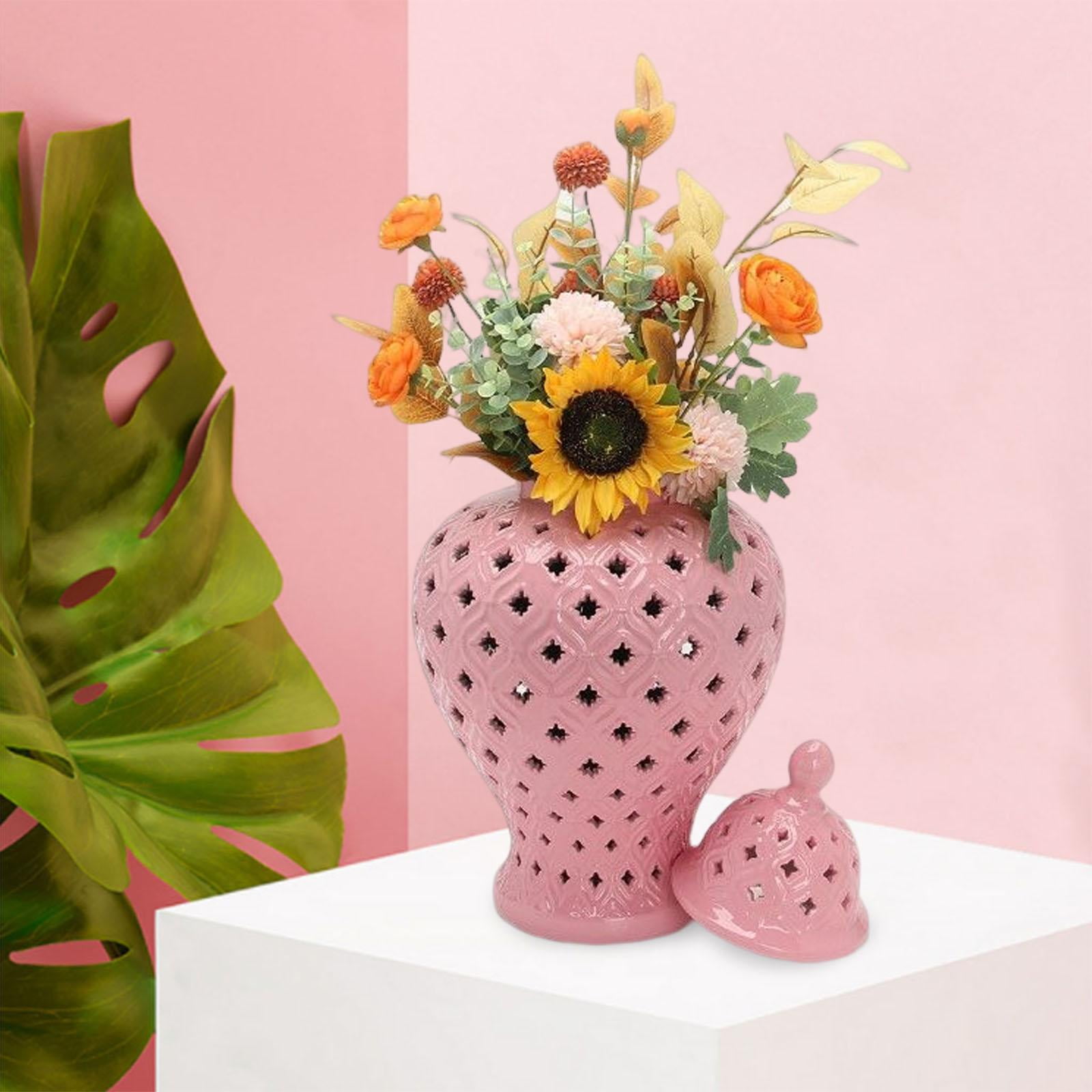 Modern Ginger Jar Flower Arrangement Table Centerpiece Decorative