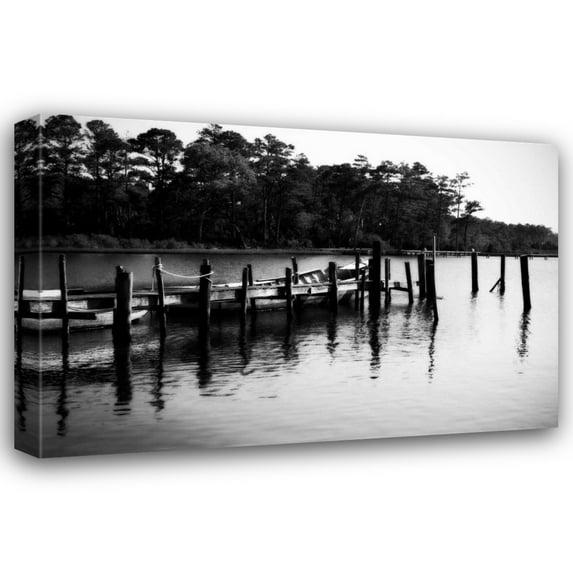 Alan Hausenflock 18x13 Gallery Wrapped Canvas Wall Art Titled - Forgotten Pier II