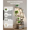 thumbnail image 5 of Plant Stand Indoor with Grow Lights, 63 in Tall 9-Tier Lighted Plant Shelf, Metal Corner Plants Holder, 3 Timer & 10 Brightness, Curve-Shaped Flower Display Rack for Living Room Balcony Decor, 5 of 8