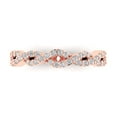 thumbnail image 2 of 0.495 ctw Wedding Band for Women - 18K Rose Gold Simulated Diamond Stackable Eternity Ring, 2 of 7