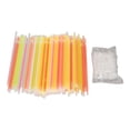 thumbnail image 1 of 100 barras luminosas seguras e impermeables que brillan en la oscuridad, suministros de fiesta para collares y pulseras brillantes, 1 of 5