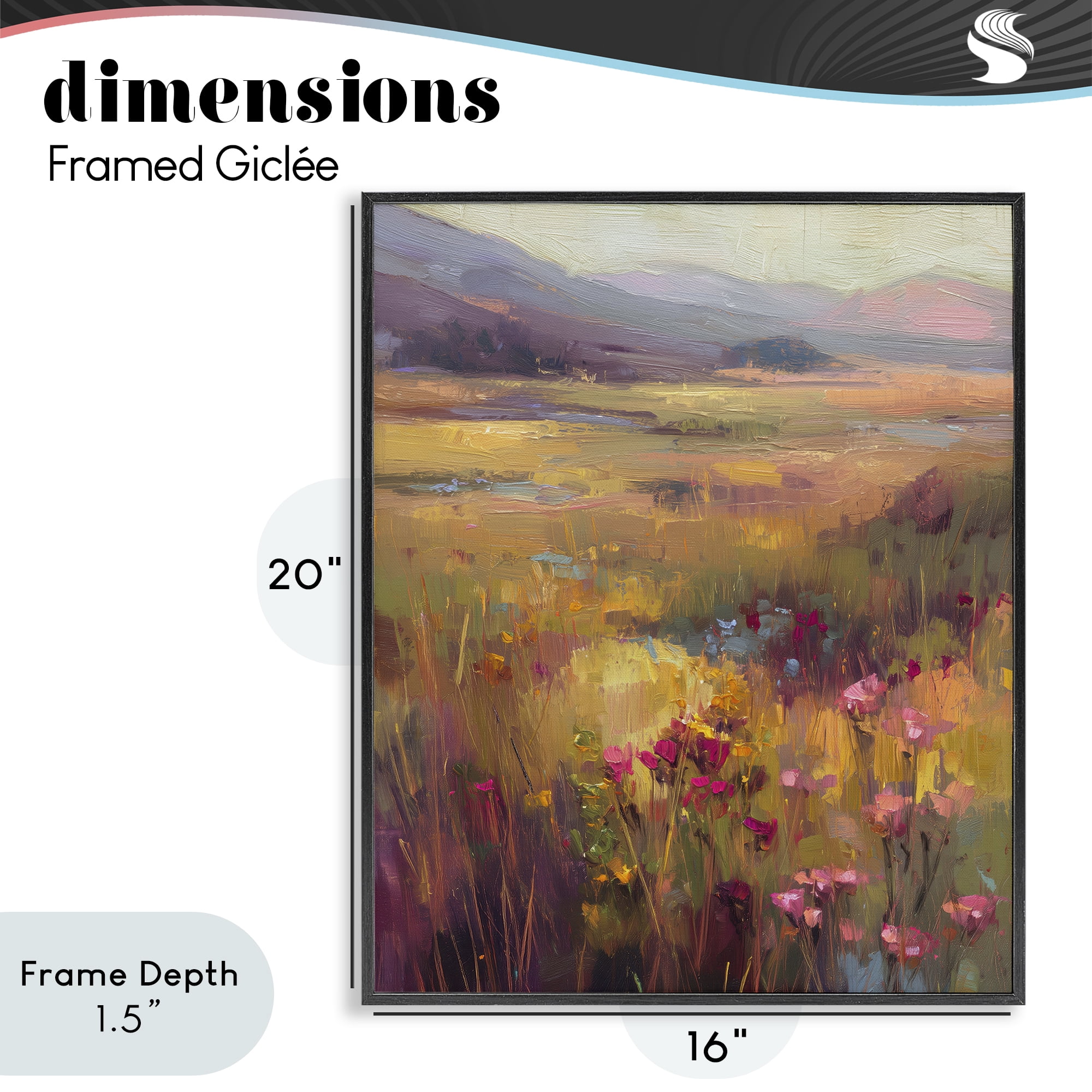 Stupell Industries Golden Waves Of Grass Black Framed Giclee Art, design by Svetlana Aleynikova