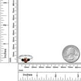 thumbnail image 6 of Gem Stone King 925 Silver and 10K Yellow Gold Red Garnet and Black Onyx Engagement Ring for Women | 1.26 Cttw | Oval Checkerboard 7X5MM | Gemstone January Birthstone | Size 7, 6 of 6