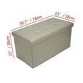 thumbnail image 7 of JINS&VICO Foot stool PU Leather Footstool with Leather Rectangular Storage Ottoman Gray, 7 of 7