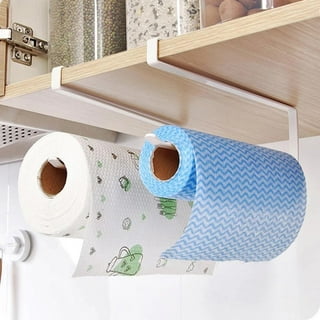 Hanging Paper Towel Holder, Kitchen Cabinet Cupboard Under Shelf Storage Paper  Towel Roll Holder Dispenser, Free Punching Wrought Iron Napkins Plastic  Wrap Rag Cling Film Storage Rack, Home Kitchen Supplies - Temu