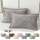 thumbnail image 1 of Par de fundas de almohada de terciopelo de doble cara | Modelo Caramelo | Terciopelo de leche acolchado espesado | Spandex de nailon suave y cálido | 2 Piezas | 74x48cm | Blanco Rosa Gris Verde, 1 of 7