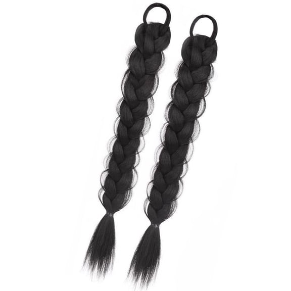 Low Braid Ponytail Extension Hairtie Easy To Wear For Quick Hairstyle Change Women Girl Cosplay Party Hairpiece 1Pair