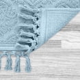 thumbnail image 7 of Jean Pierre Ricardo Cotton Fringe 27 x 45 in. Bath Rug, Light Blue, 7 of 7