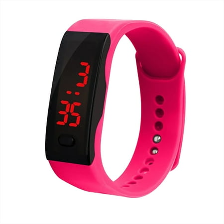 amousa Watch LED Digital Display Bracelet Watch Children s Students Silica Gel Sports Watch