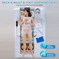 thumbnail image 3 of Full Body Massage Mat with Heat & Movable Shiatsu Neck Back Massager Pillow & Foot Massager, Massage Mattress Pad with Top Pillow & Lumbar Support,9 Massage Modes,10 Vibration Motors & 3 Heating Pads, 3 of 18