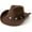 Coffee, variant on Kids Cowboy Hats Boys Girls Western Style Cowgirl Hat Wide Brim Classic Felt Fedora Hat,Beige,6-12 Years
