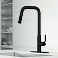 thumbnail image 6 of VIGO Hart Angular Single Handle Pull-Down Spout Kitchen Faucet Set with Deck Plate in Matte Black, 6 of 10
