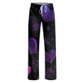 thumbnail image 5 of Hearthz Valentines Pajamas Pants for Women Love Heart Print Soft Pajama Pants for Women Drawstring Wide Leg Soft Lounge Pants Women, 5 of 6