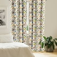 thumbnail image 2 of Ambesonne Nature Curtains, Mushrooms Wild Organic, Pair of 28"x95", Multicolor, 2 of 5