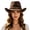 Coffee, variant on Womens Hat Unisex Western Cowboy Hat Retro Wool Fedora Classic Style Hot Pink One Size