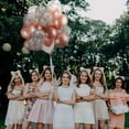 thumbnail image 4 of 60 Pack Confetti Decorated Rose Gold Balloons + Ribbon Confetti Balloons | Rose Balloons | Bridal and Baby Shower Balloons | Party Balloons | Graduation, Engagement, Wedding, 4 of 5