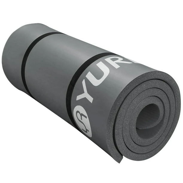 YR Tapete de Yoga Extragruesa 4/5" Tapetes de Ejercicio de Pilates de Espuma de Alta Densidad para Gimnasio en Casa 76" de Largo, Gris