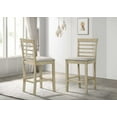 thumbnail image 5 of Cream Counter Height 5PC Dining Set | Square Wood Table & Upholstered Chairs | Contemporary Style for Dining Room | Seats 4 | 35.4"W | Rustic Transitional, 5 of 7
