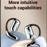 Open Ear Earbuds - True Powerful Bluetooth 5.4 Open Ear Earbuds, Ipx5 Waterproof, True Wireless Open Ear Earbuds with LED Display, Waterproof Sport Earhooks, Deep Bass
