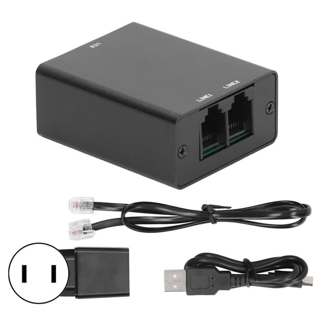 Mini Telephone Recorder with 32GB Automatic Stable Operation Memory Clear Sound with RJ11 Port 100‑240V US Plug