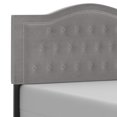 thumbnail image 2 of Modern Velvet Upholstered 54" Double Bed in Light Grey, 2 of 7