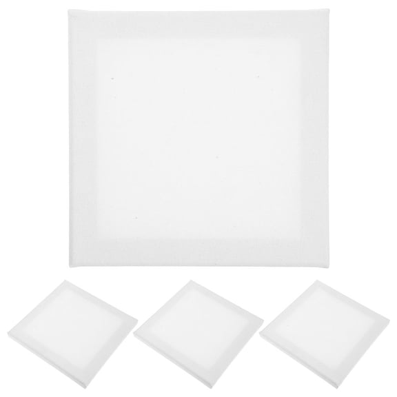 LOLIPPYY 4Pcs Versatile White Linen Canvas Panels for Oil Painting and Artistic Home Craft Projects