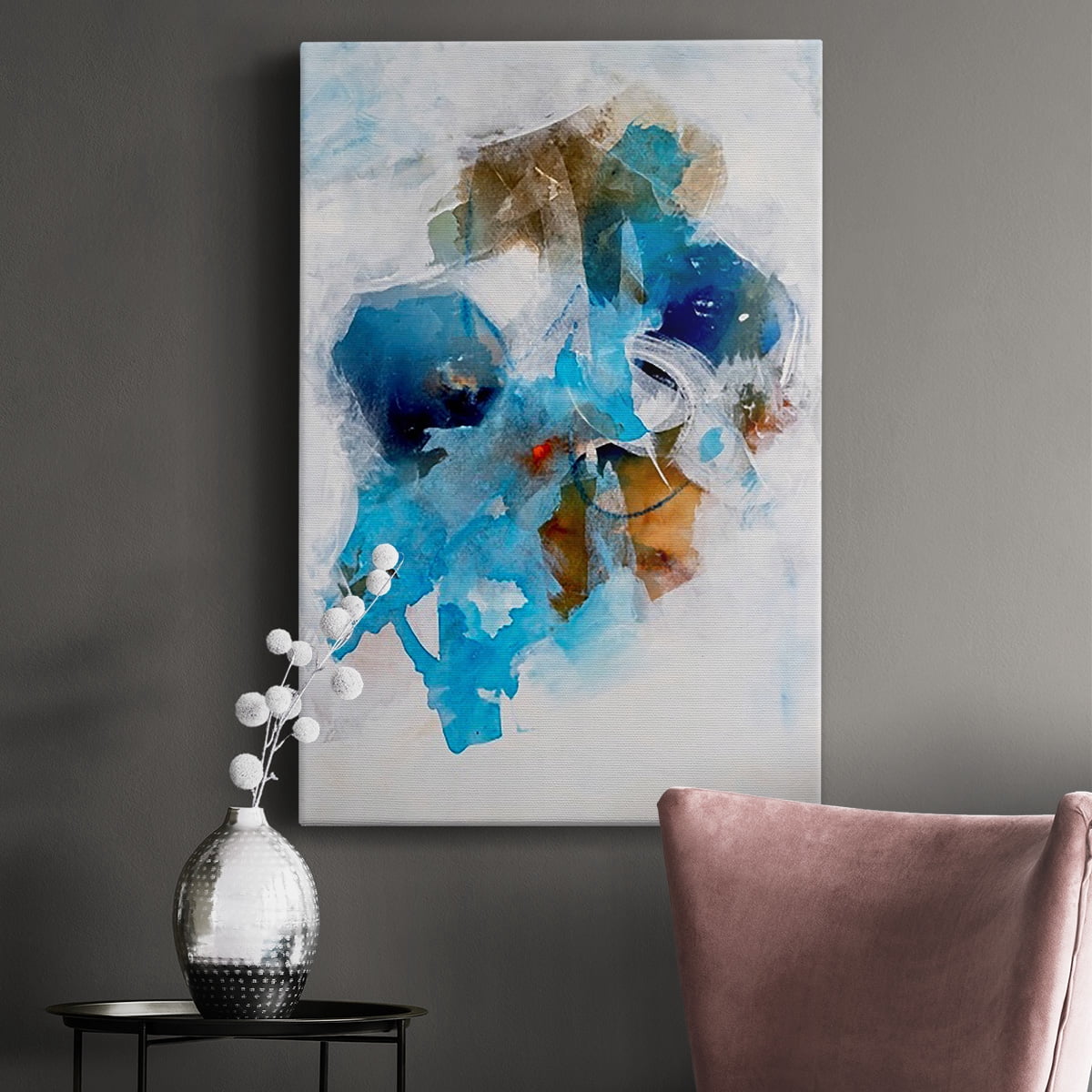 Misty Blue I Premium Gallery Wrapped Canvas - Ready to Hang