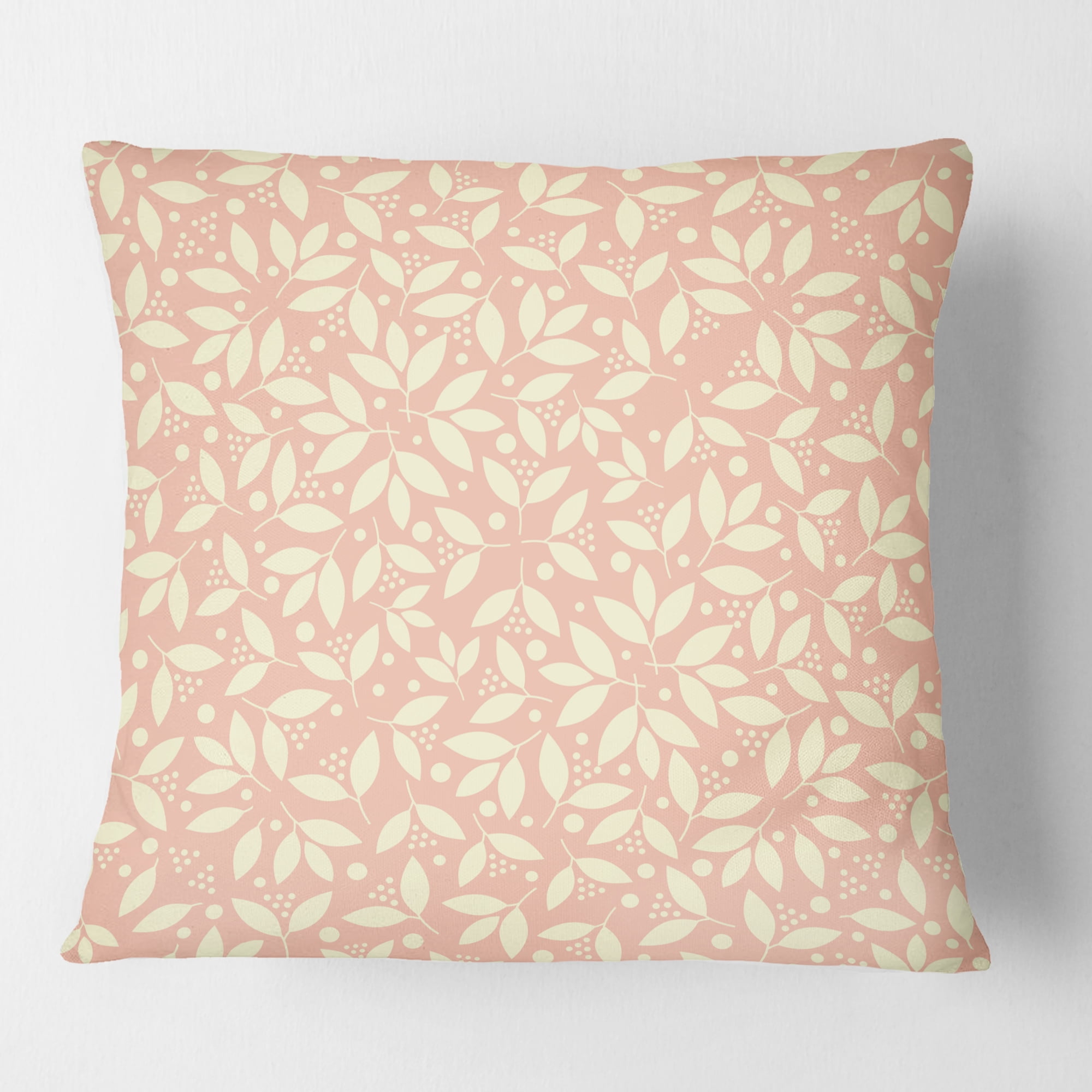Designart Retro Floral Pattern V' Mid-Century Modern Throw Pillow - 16x16