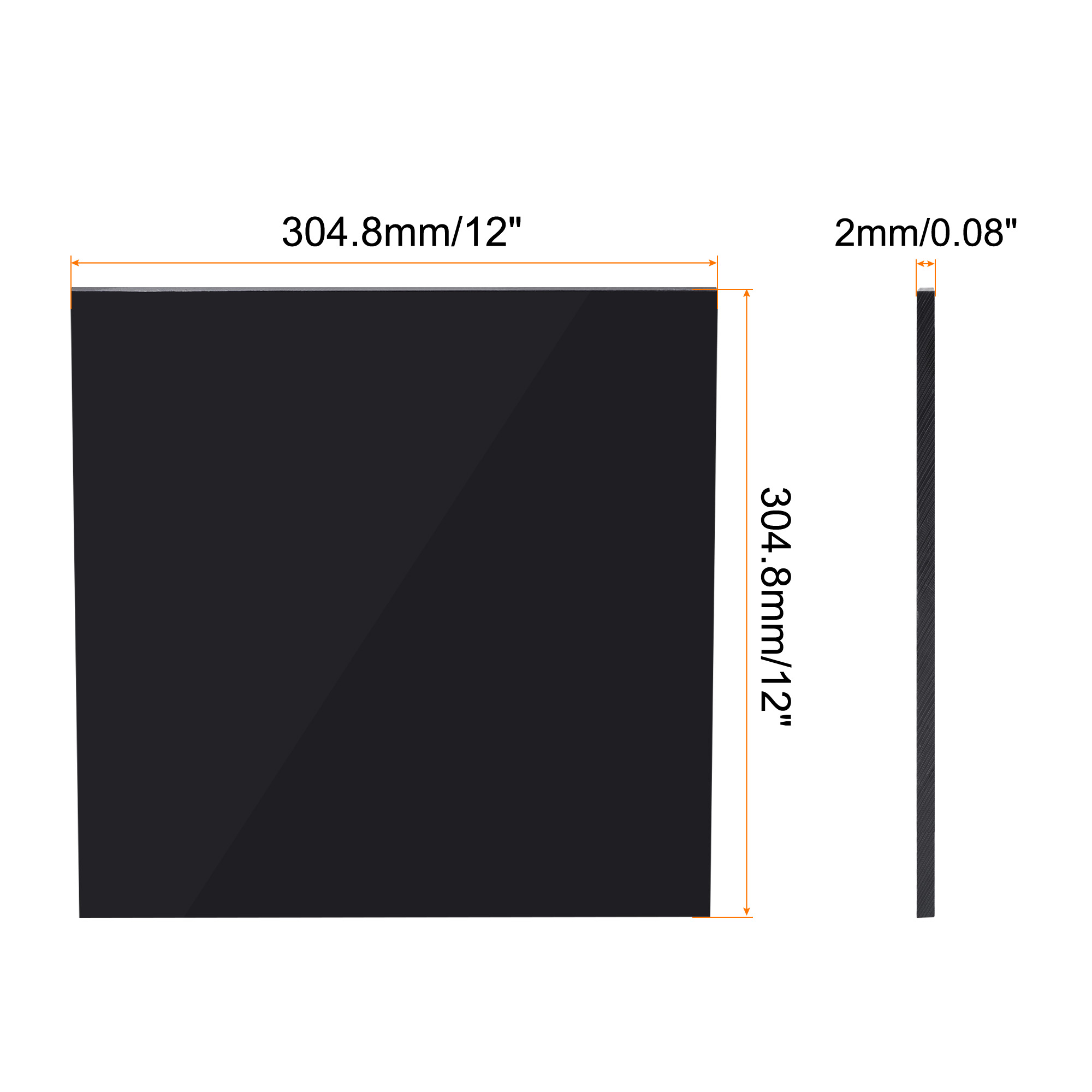 Unique Bargains Ultra High Molecular Weight Polyethylene Sheet Hard Plastic Sheet Board 12" x 12" x 0.08"