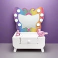 thumbnail image 2 of Teamson Kids Colorful Butterfly-Shaped Tabletop Vanity with LED Lights Mirror, 2 of 11
