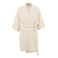 thumbnail image 4 of Womens Soft Pajama Clearance- Bathrobes Silk Satin Solid Color Sexy Plus Size Robe Sleepwear Khaki Size L, 4 of 6