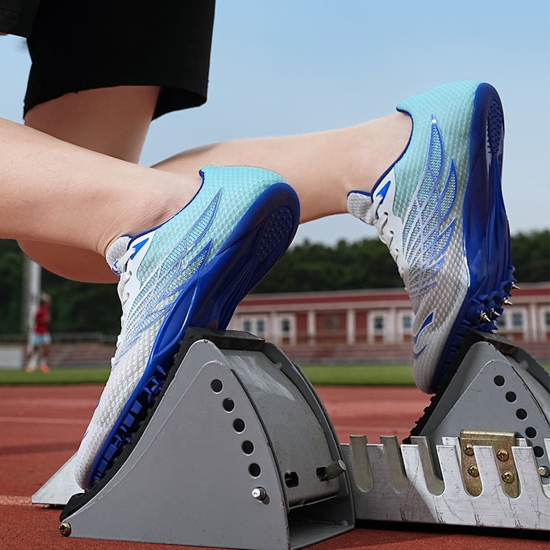 Women Track Spike Shoe for Men Professional Field and Track Shoes Breathable Running High Jump Racing Shoes
