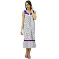 thumbnail image 1 of Bimba Robe de Nuit Mi-Mollet en Coton Sans Manches pour Allaitement, 1 of 8