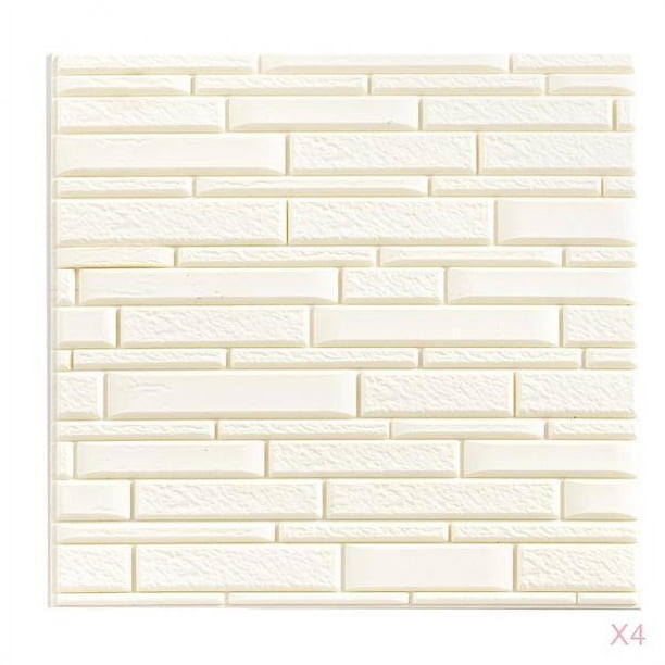 4x autoadhesivo 3D de pared en apariencia de panel de espuma de polietileno
