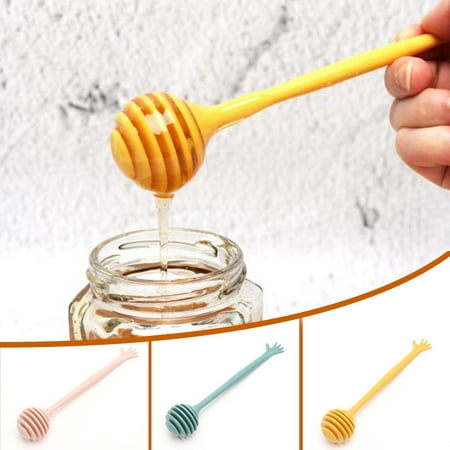 

Honey Dipper Honey Wand Stick Round Head Honey Spoon Stirrer PP Materials for Honey Pot Jar Containers 6.9inch