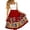 Red, variant on Women's Festival Traditional Half Dress Printed Apron for Oktoberfest Party Red One Size