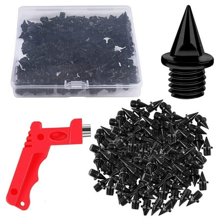 

120PC 1/4Inch Stainless Steel Track and Country Golf Shoe with Wrench Replacement Black