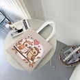 thumbnail image 7 of DouZhe Reusable Grocery Bags, Romance Love Owl Lightweight Polyester Canvas Cloth Tote Bag for Travle Gym Shopping School, 15" x 16", 7 of 7