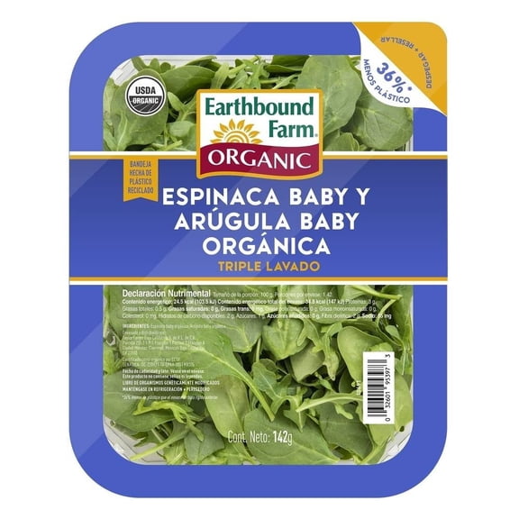 Espinaca baby + arúgula baby Earthbound Farm orgánica 142 g