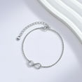 thumbnail image 4 of Leander Opal Bracelet 928 Sterling Silver Synthetic Opal Bracelet Opal Butterfly, Evil Eye, Infinity Bracelet Women's Adjustable Sisters Friendship Bracelet Christmas Jewelry, 4 of 6