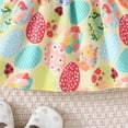 thumbnail image 7 of Gelikeya Easter Dresses for Toddler Baby Girls Cartoon Easter Eggs Prints Flutter Sleeve Dress Summer Clothes Z01 Yellow, 3-6 Months, 7 of 7