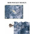 thumbnail image 6 of Navy Blue Ombre Bathroom Window Curtain, Gradient Abstract Art Vintage Light Filtering Coffee Kitchen Curtains, Bedroom Living Room Curtains 2 Panel 84"x54", 6 of 6